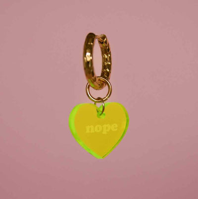 atelier jean hoop yellow 'nope'