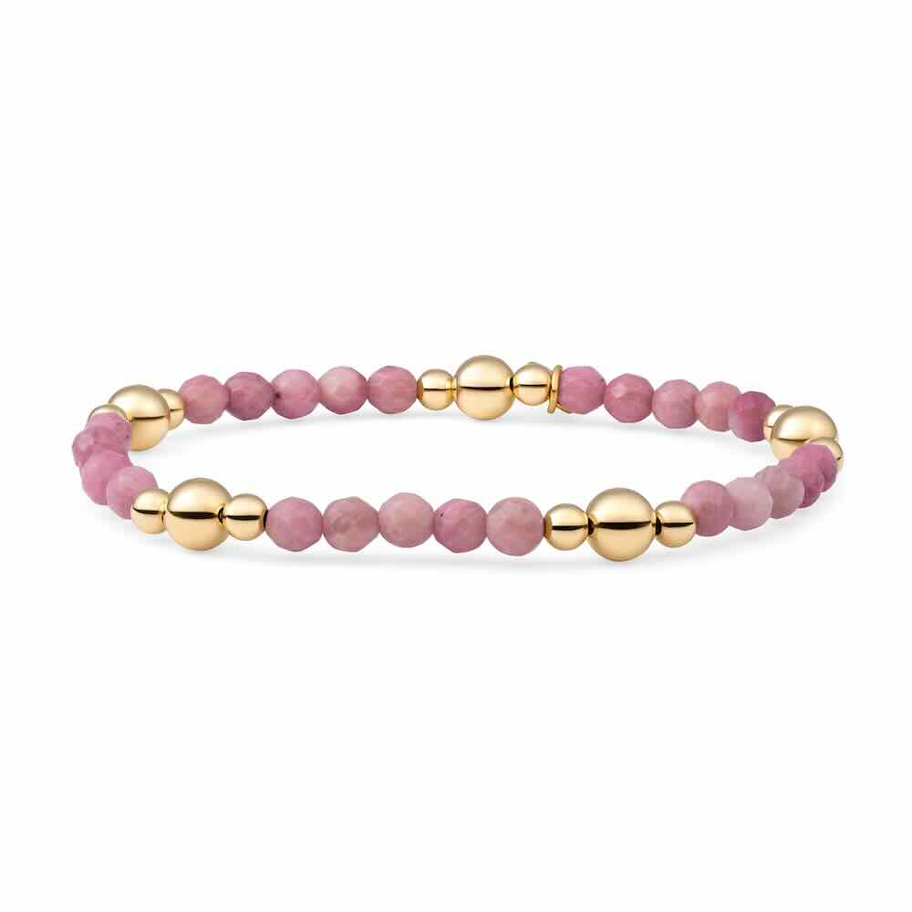 sparkling jewels armband bold mix pink rhodonite