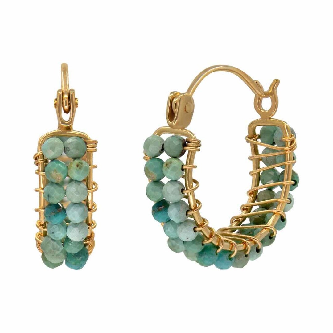 une a une oorbellen noor turquoise