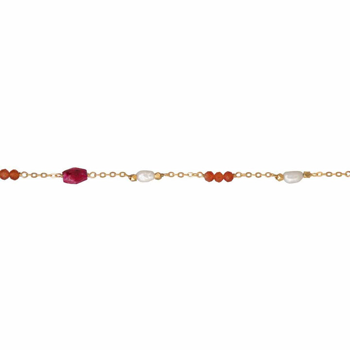 une a une armband goutte ruby