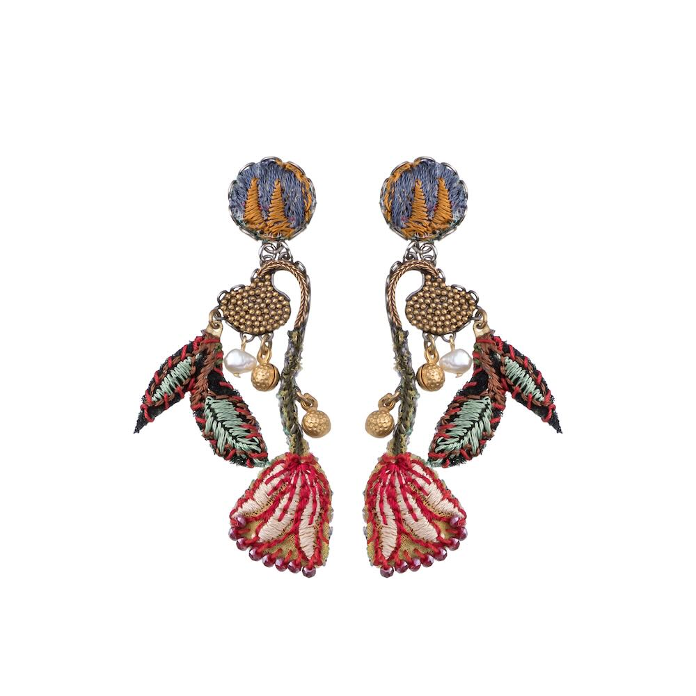 Ayala Bar oorbellen Embroidered Garden SE2261