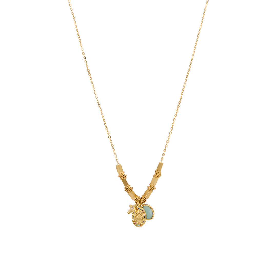 Une a Une halflange ketting gloria amazoniet