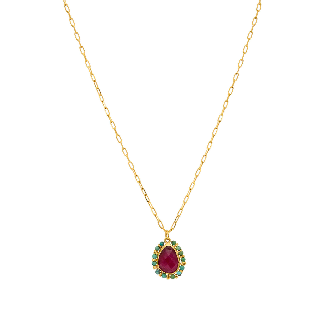 une a une ketting jaipur blossom rubis