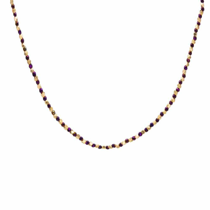 Une a Une ketting Jaipur Hematite violet