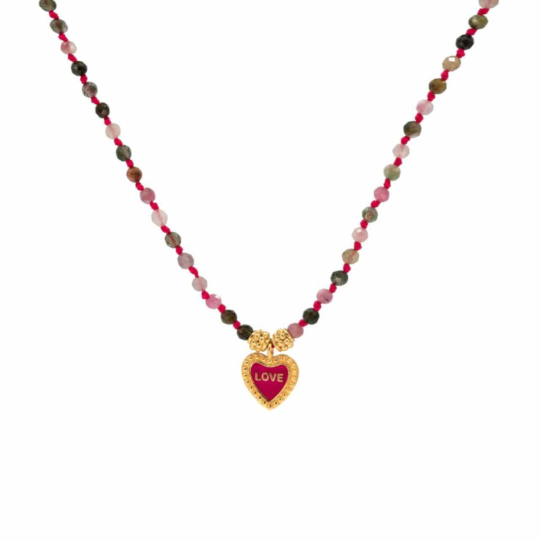 une a une ketting long jaya charm multi tourmaline