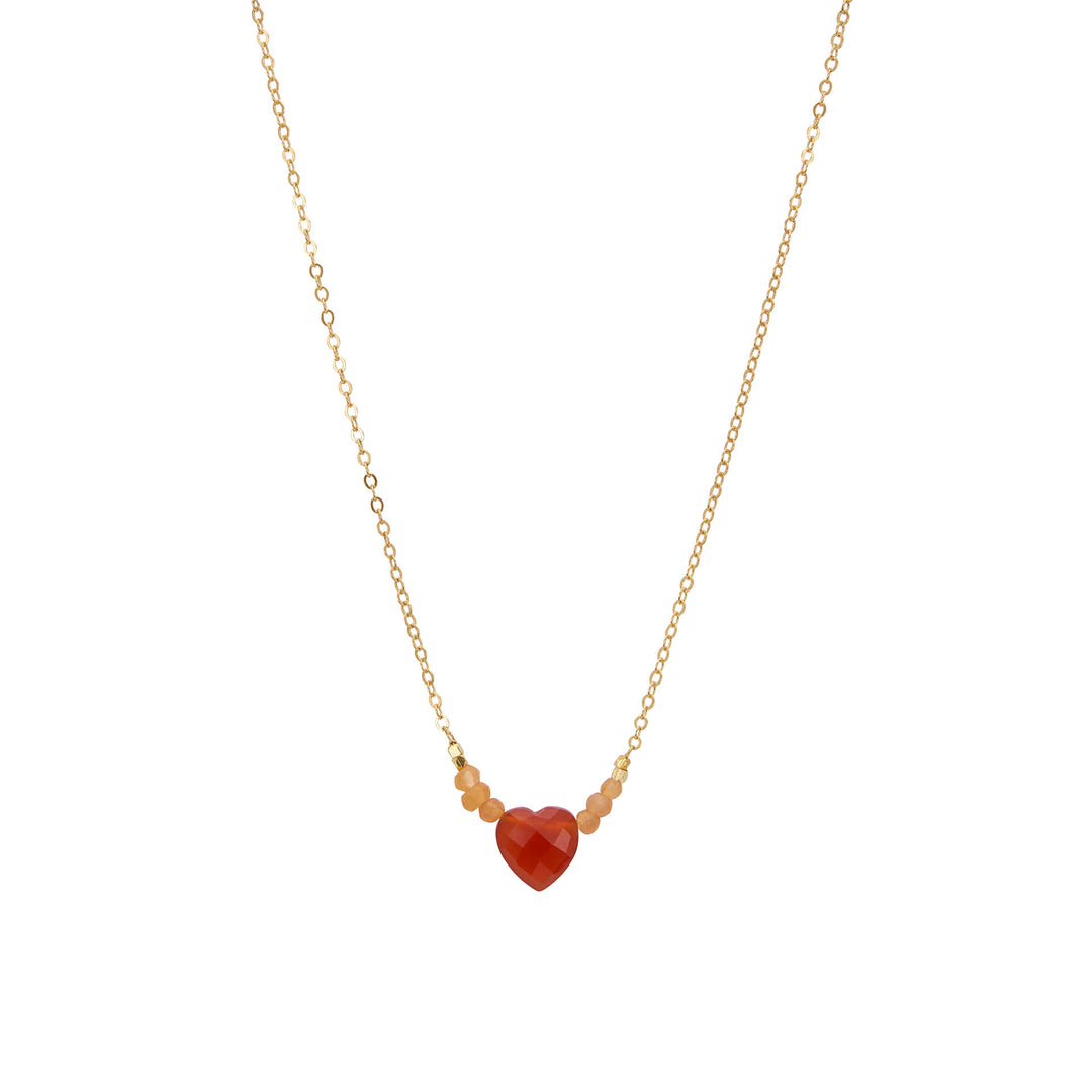 Une a une ketting lia cornaline