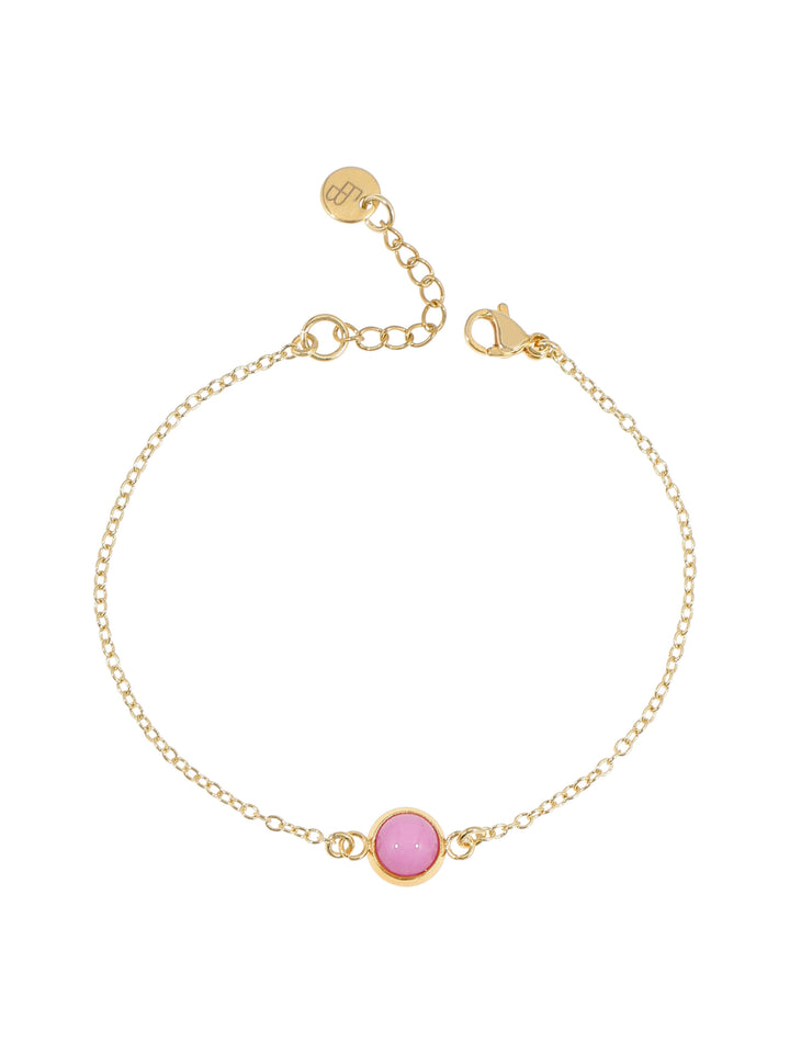 Ellen Beekmans armband gemstone turquoise/oranje/roze