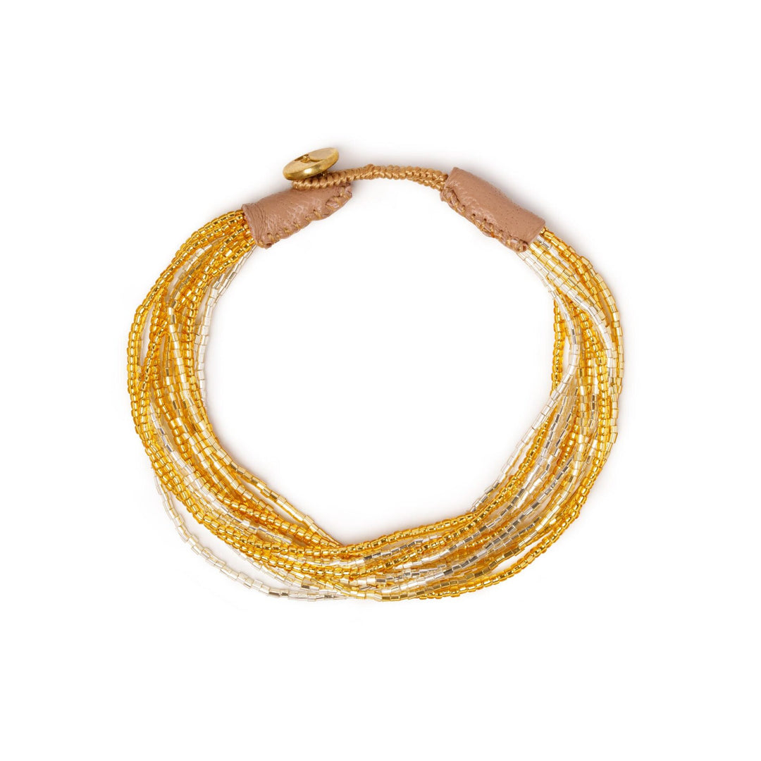 ibu jewels armband gold/silver strings