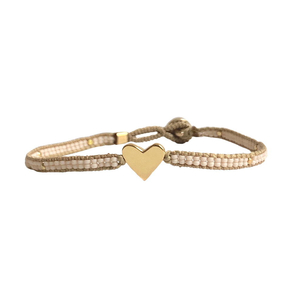 ibu jewels armband jill heart antique beige