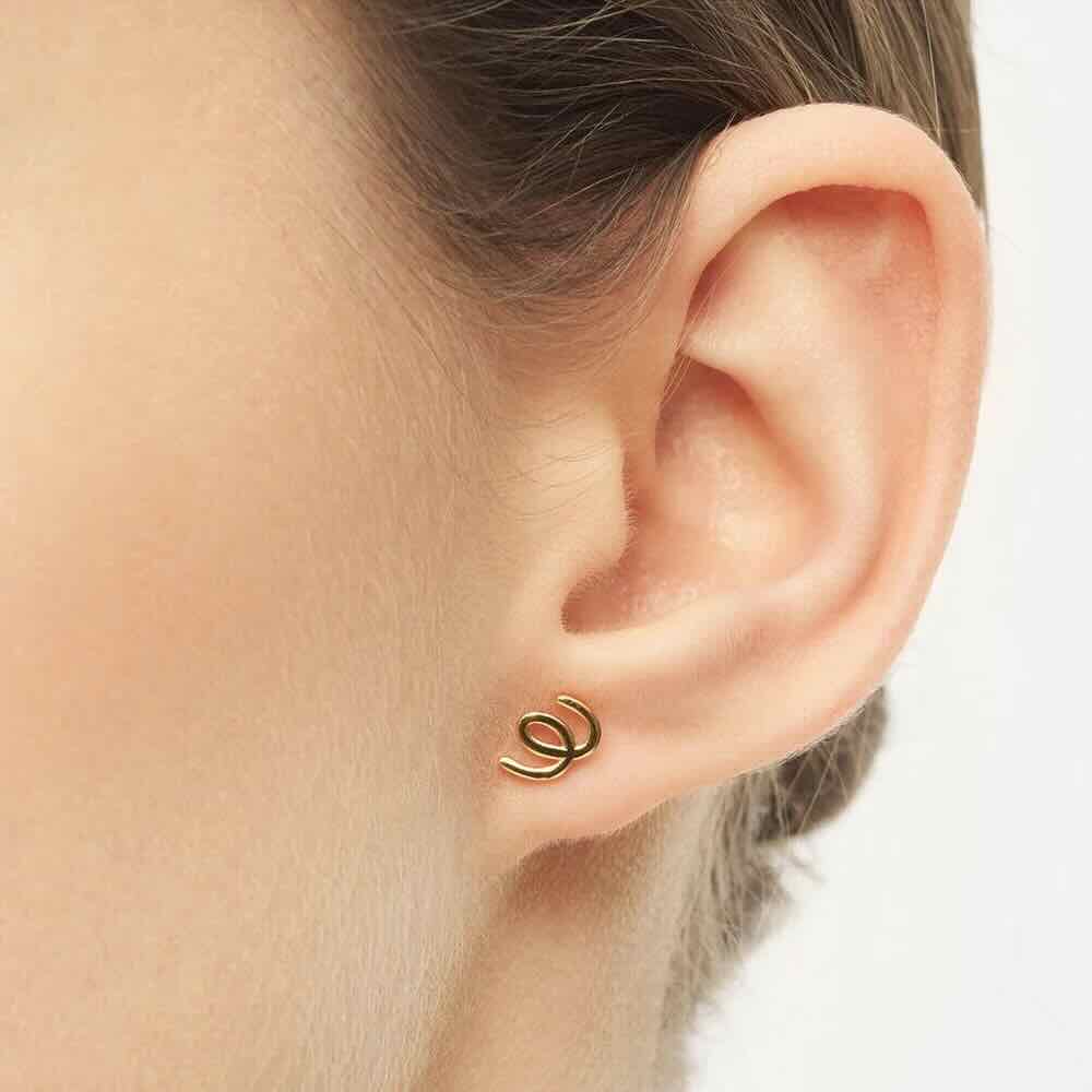 lulu copenhagen oorbel doodle gold (1stuk)