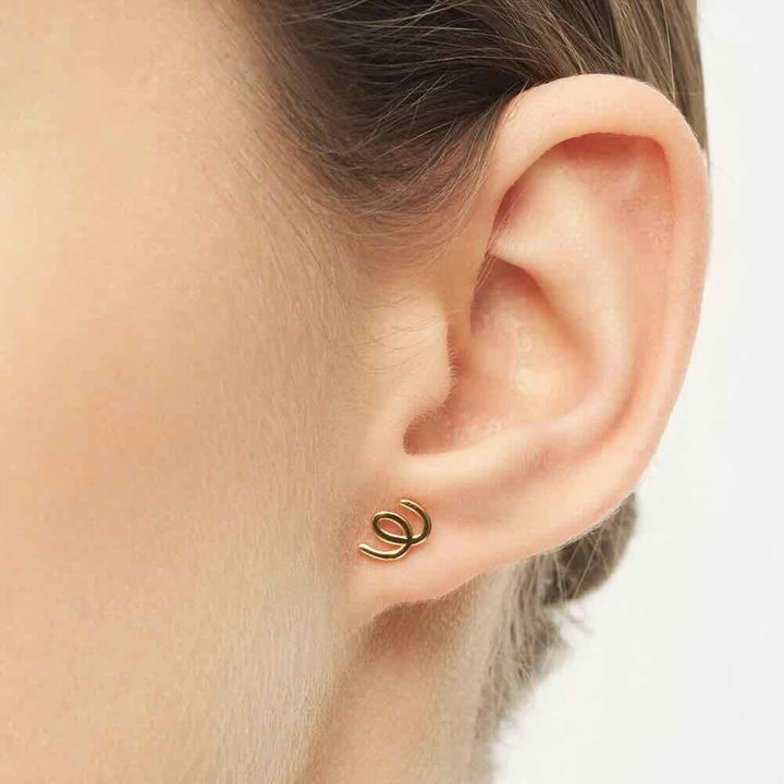 lulu copenhagen oorbel doodle gold (1stuk)
