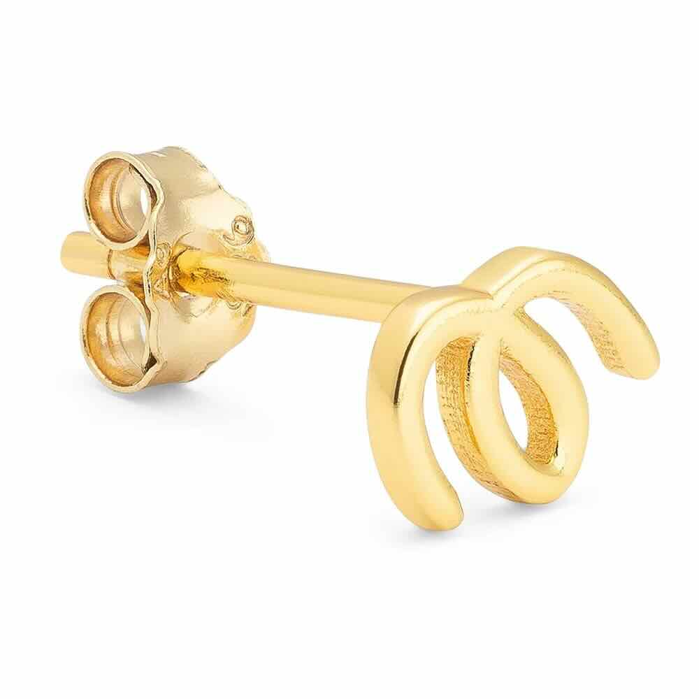lulu copenhagen oorbel doodle gold (1stuk)