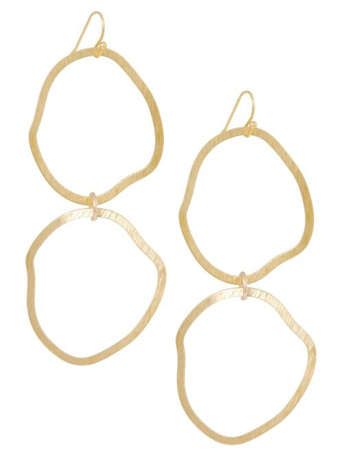 Ellen Beekmans oorbellen textuur rond goud/zilver