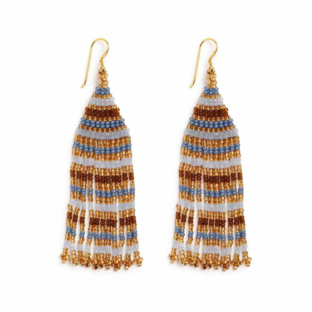 ibu jewels oorbellen alfie mix brown blue