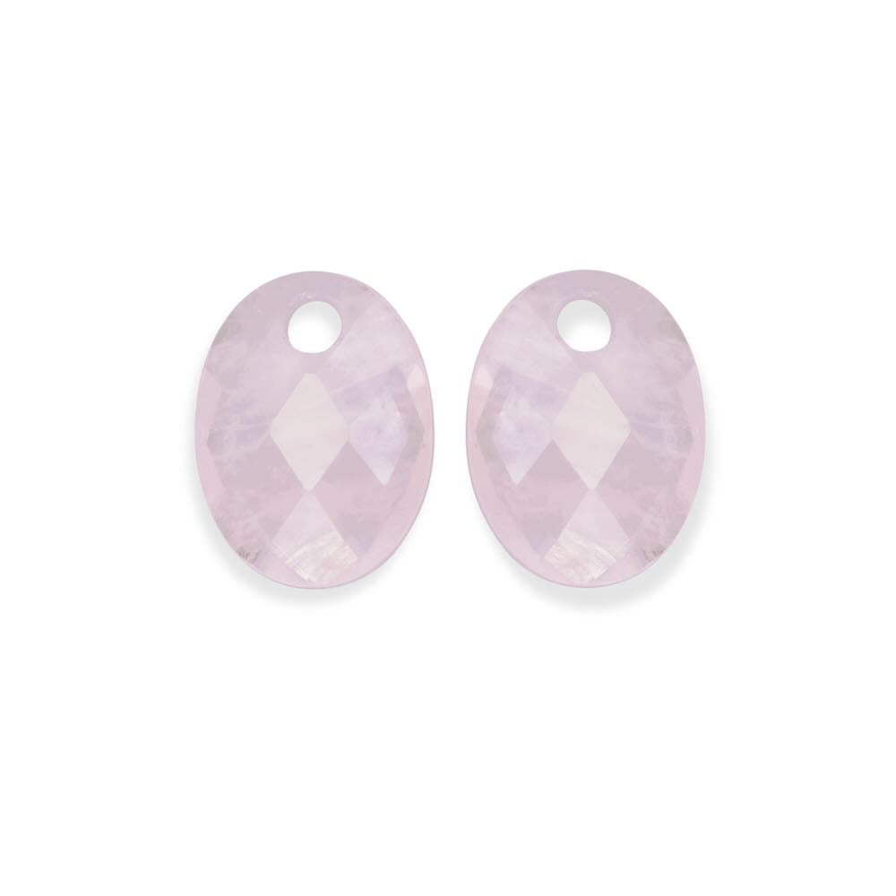 sparkling jewels hangers medium round oval rose quartz