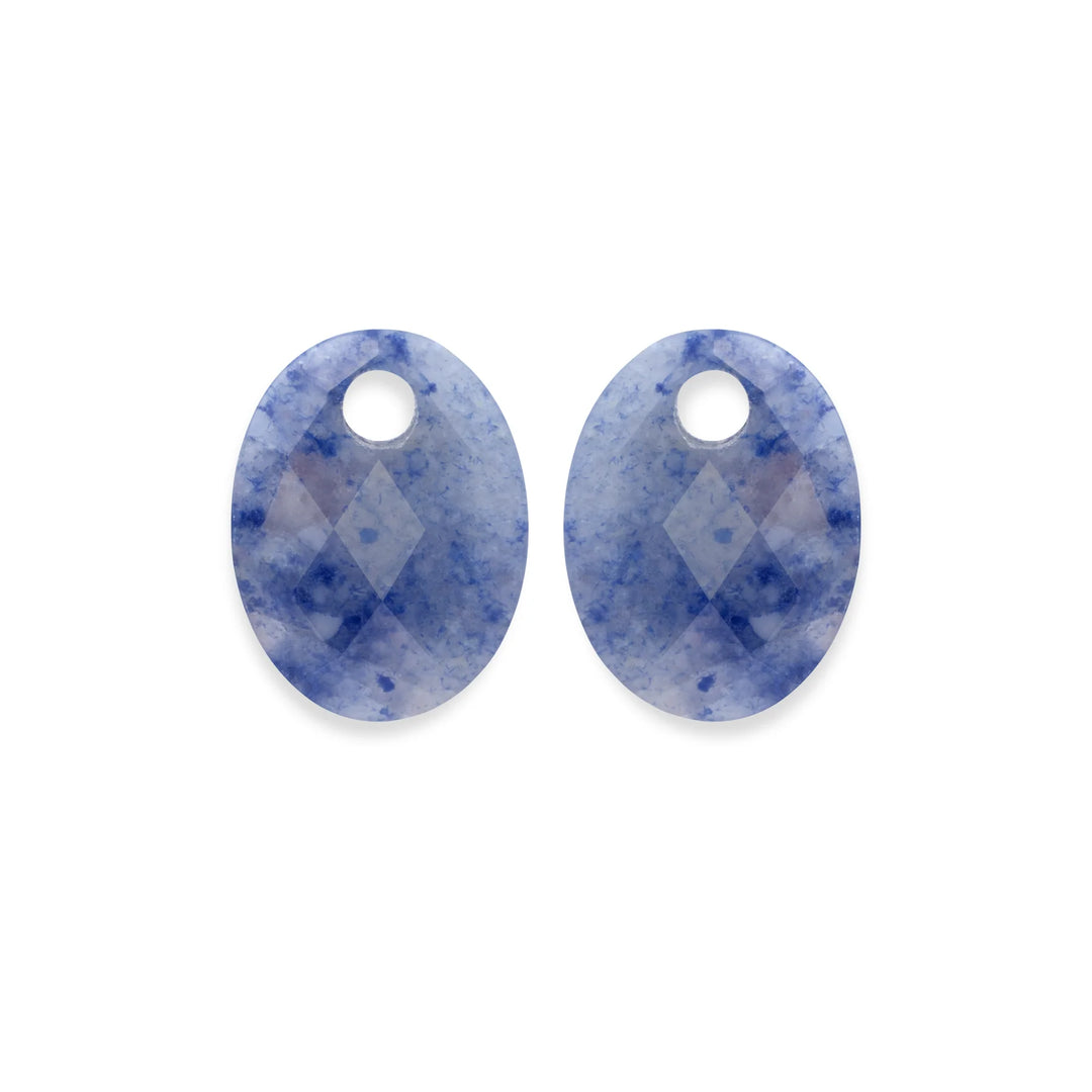 sparkling jewels hangers medium round oval blue aventurine