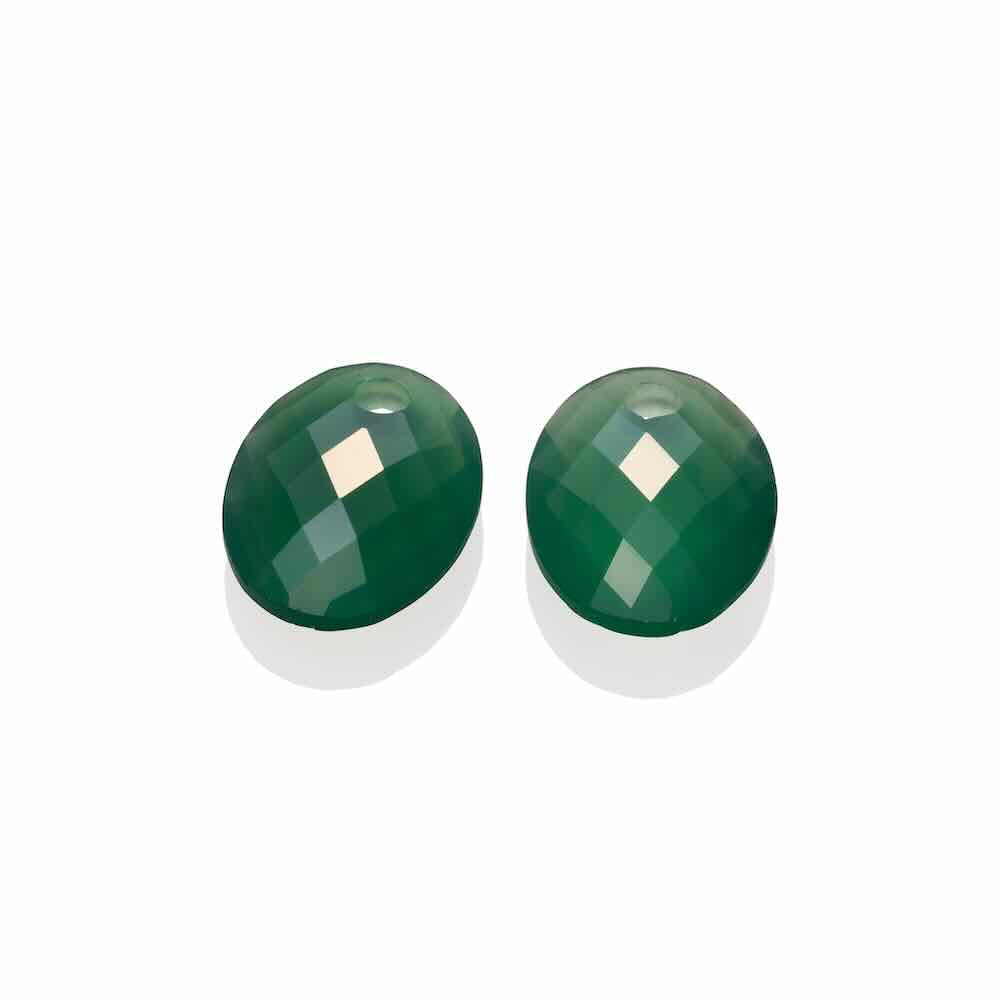 sparkling jewels hangers medium round oval green onyx