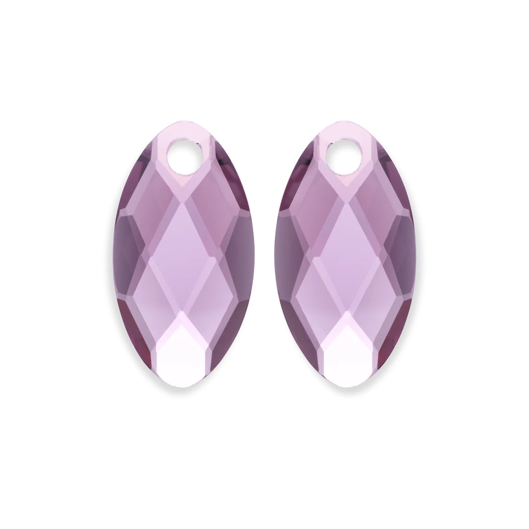 sparkling jewels hangers facet leaf aubergine quartz