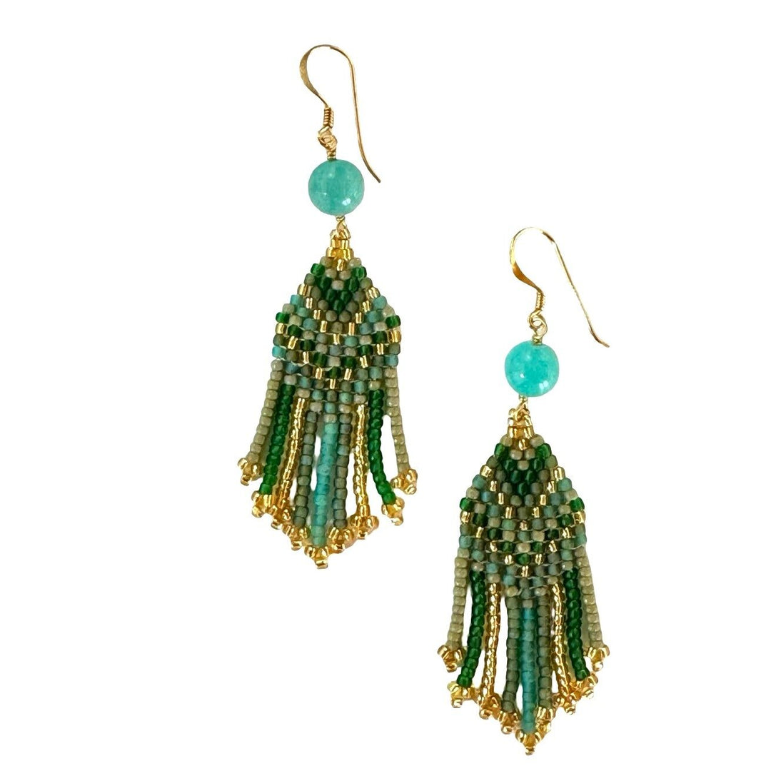 ibu jewels oorbellen sedona mix green
