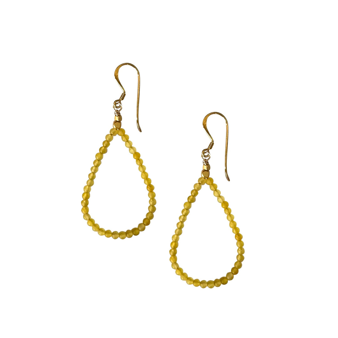ibu jewels oorbellen olly yellow jade