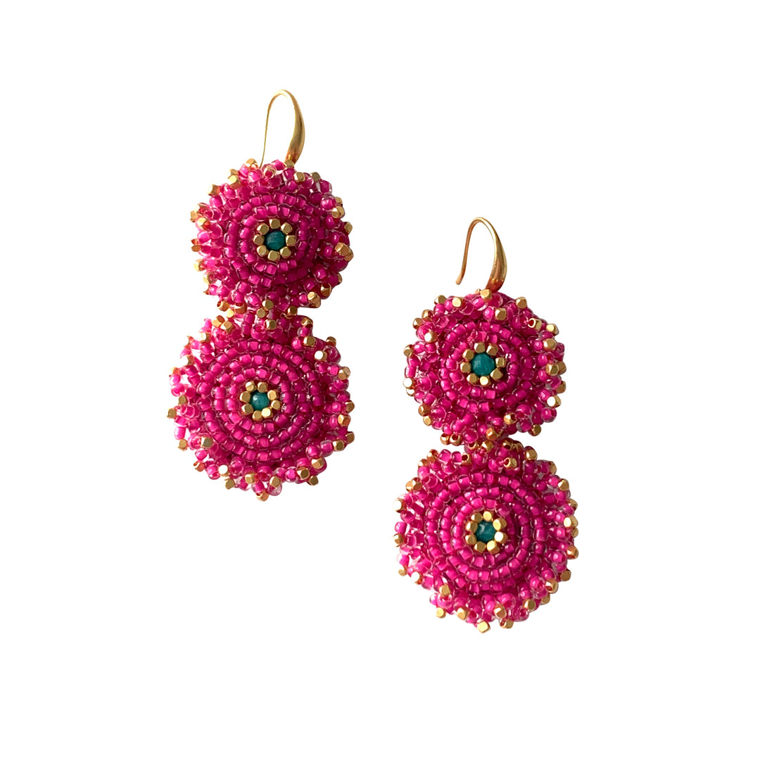 ibu jewels earring pomme fuchsia