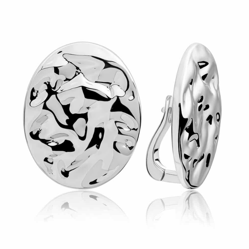 sparkling jewels oorstekers round zilver