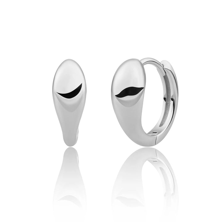 sparkling jewels bold fuse small huggies silver