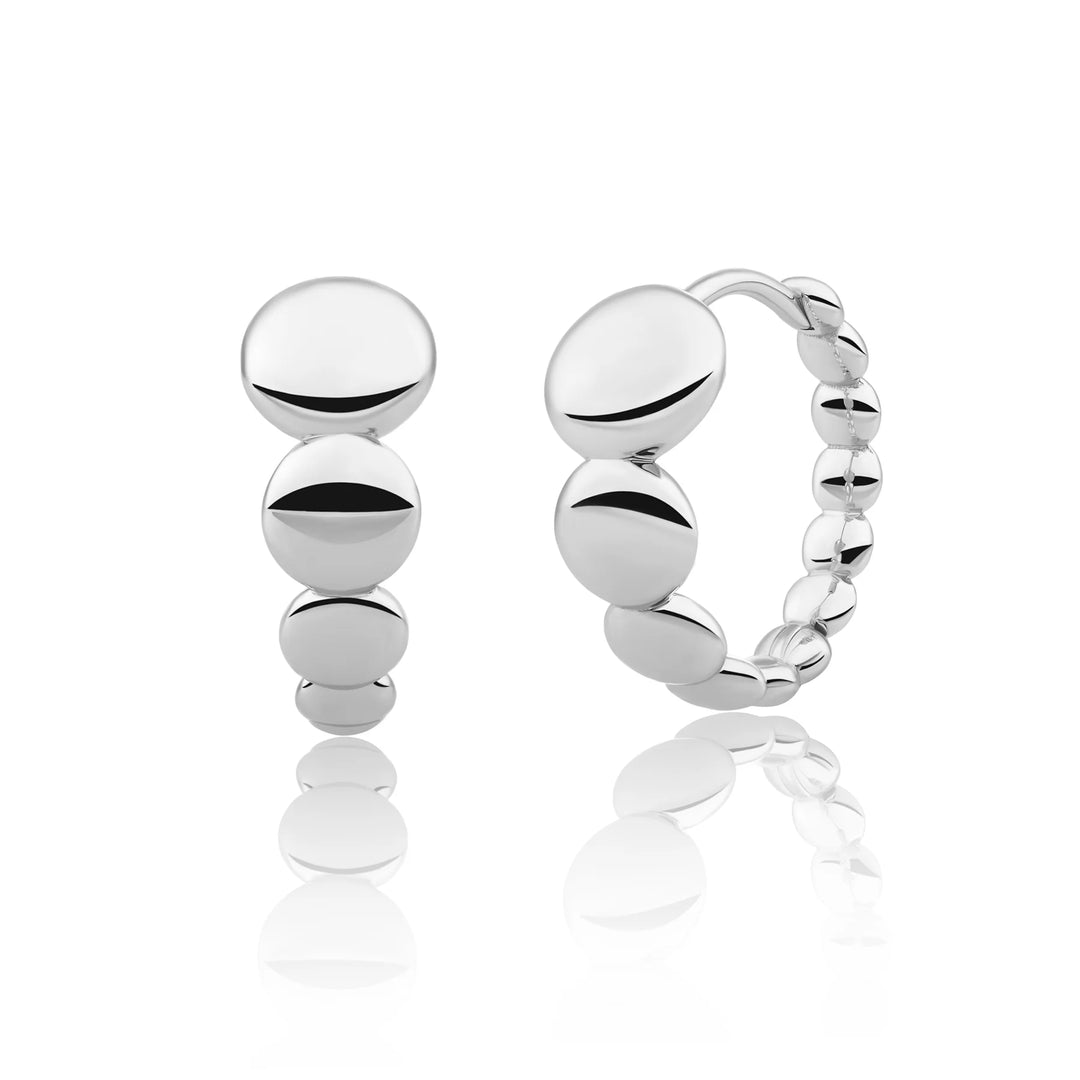 sparkling jewels oorbellen bubble huggies silver