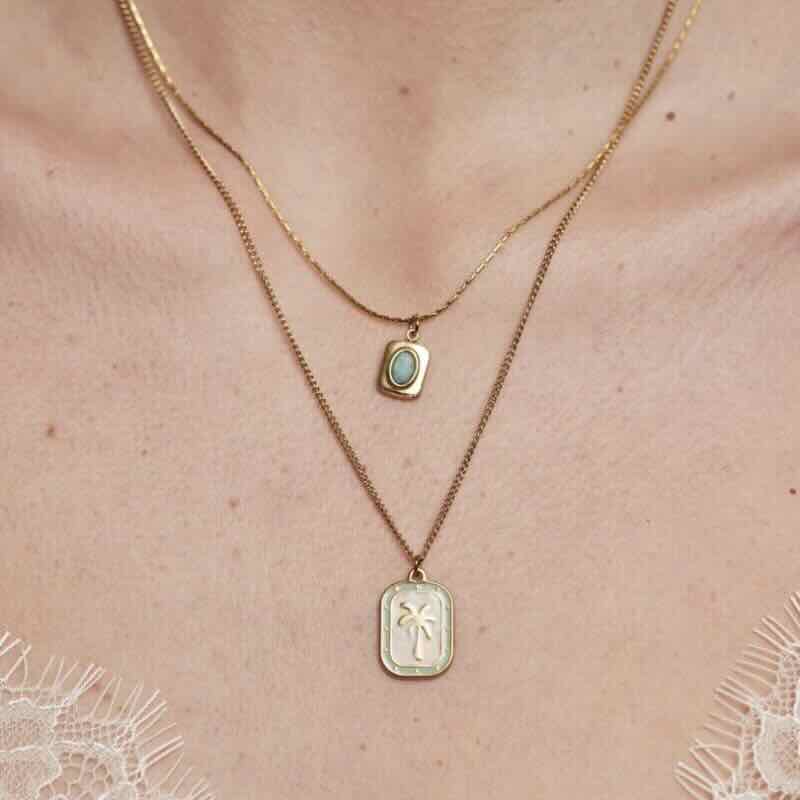 Ellen Beekmans ketting met palm hanger