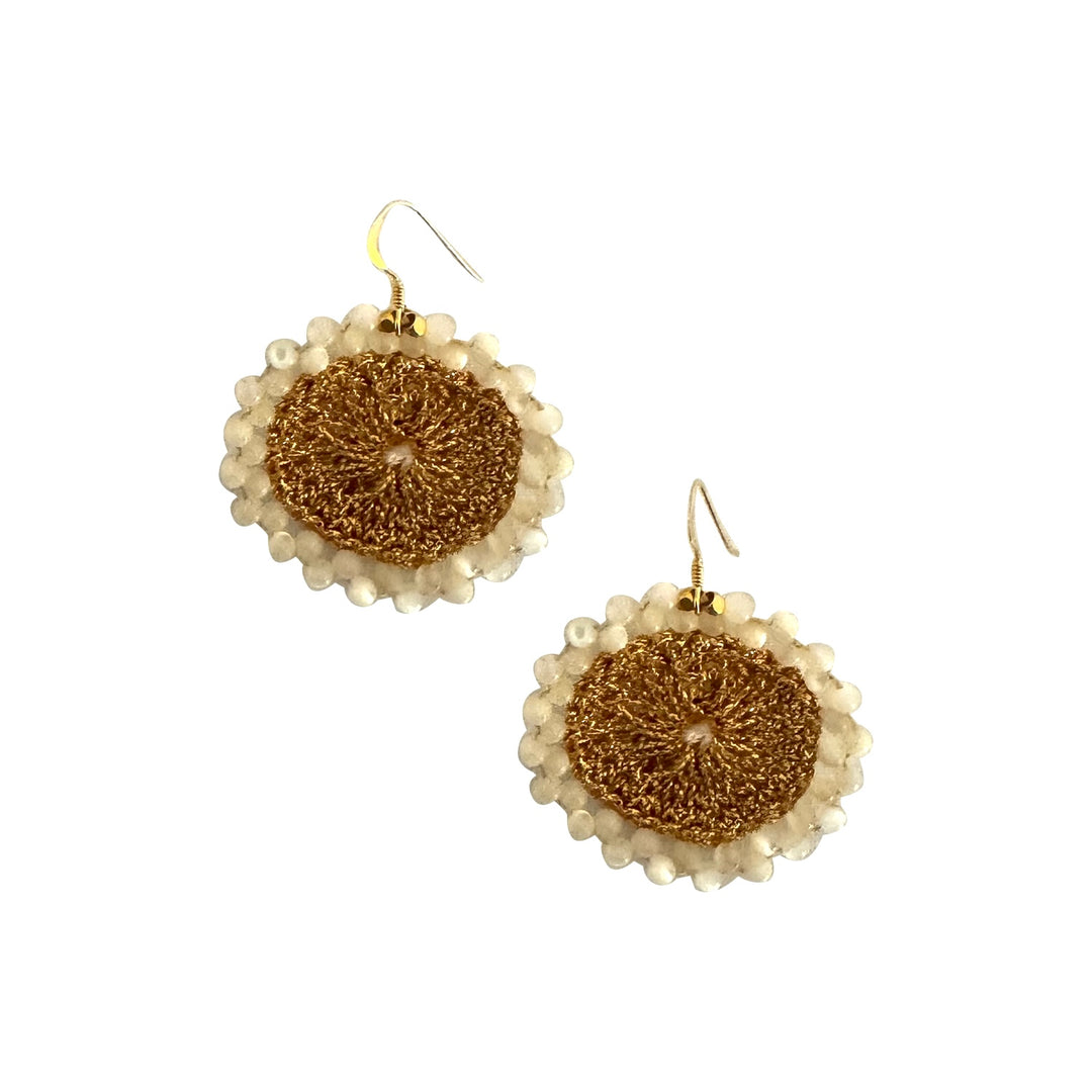 ibu jewels oorbellen sol mother of pearl