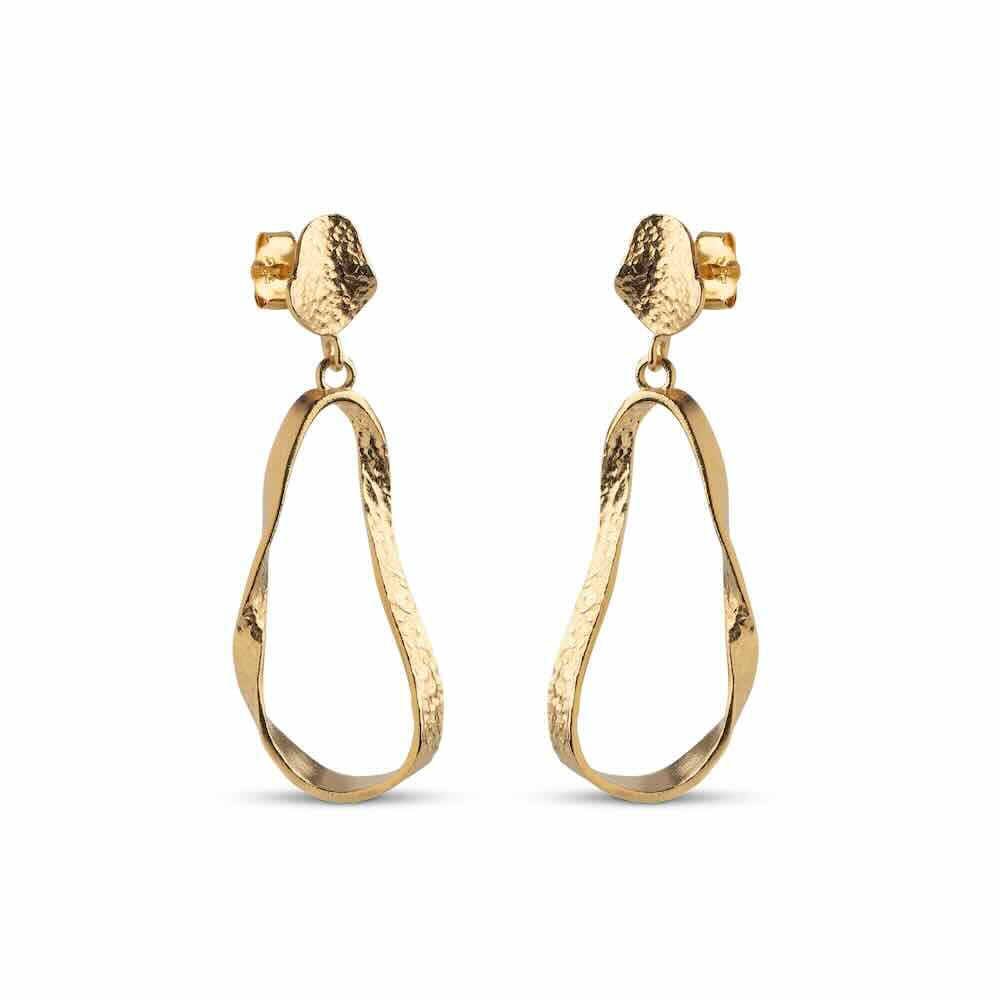 enamel oorbellen aloma small (kies goud/zilver(