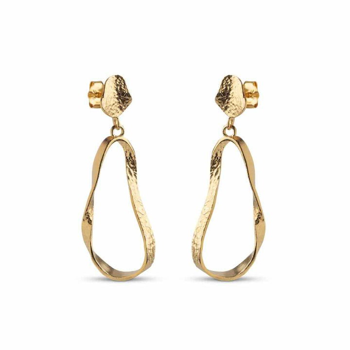 enamel oorbellen aloma small (kies goud/zilver(
