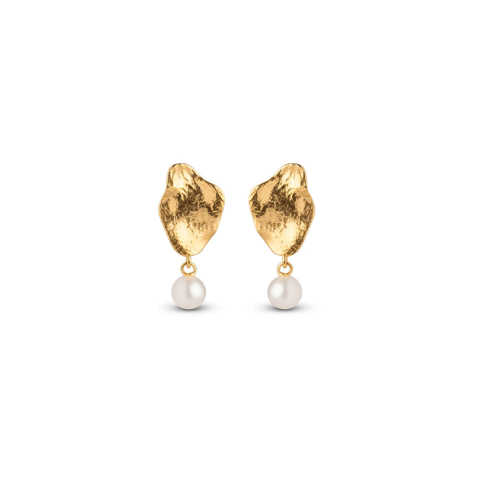 enamel oorbellen caia small pearl