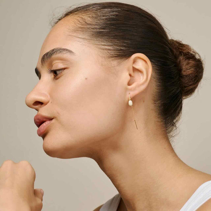 enamel oorbellen eleanor sparkle white