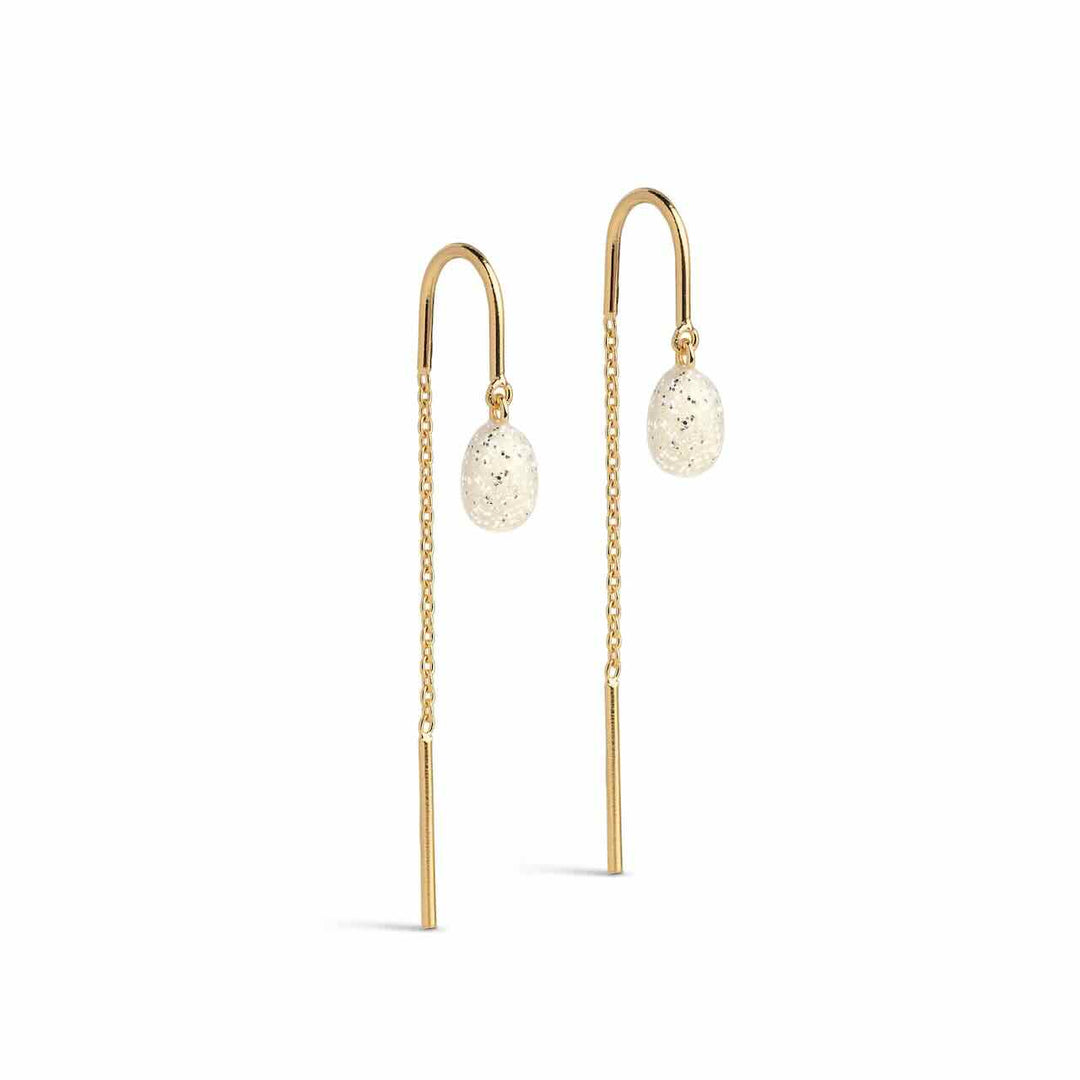 enamel oorbellen eleanor sparkle white