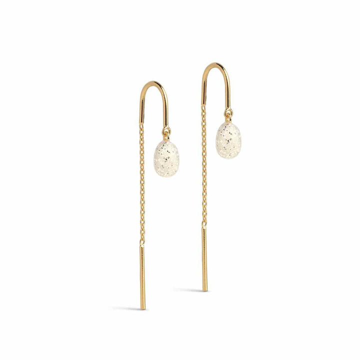 enamel oorbellen eleanor sparkle white