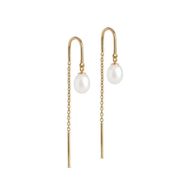 enamel oorbellen eleanor pearl gold/silver