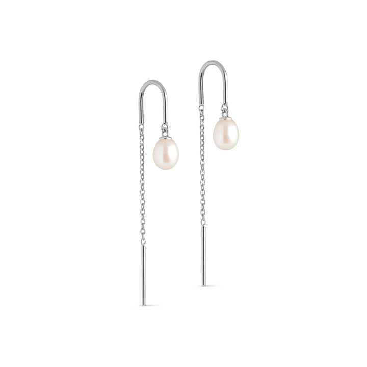 enamel oorbellen eleanor pearl gold/silver
