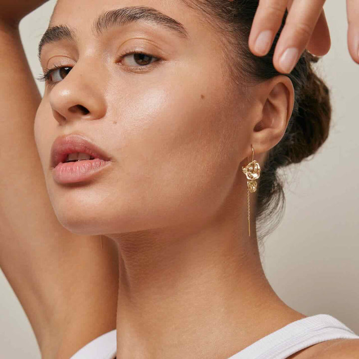 Enamel oorbellen kim gold