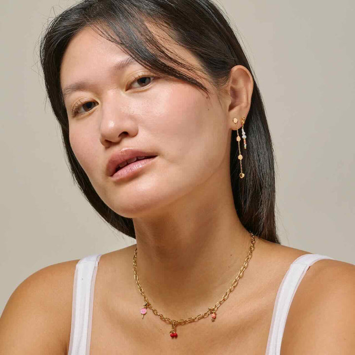 Enamel oorbellen Talia Gold
