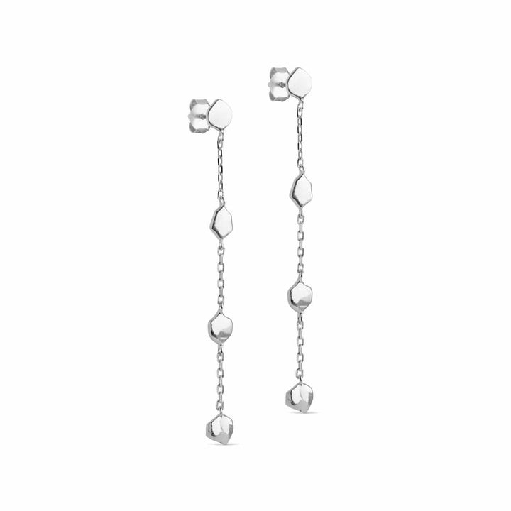 Enamel oorbellen Talia silver