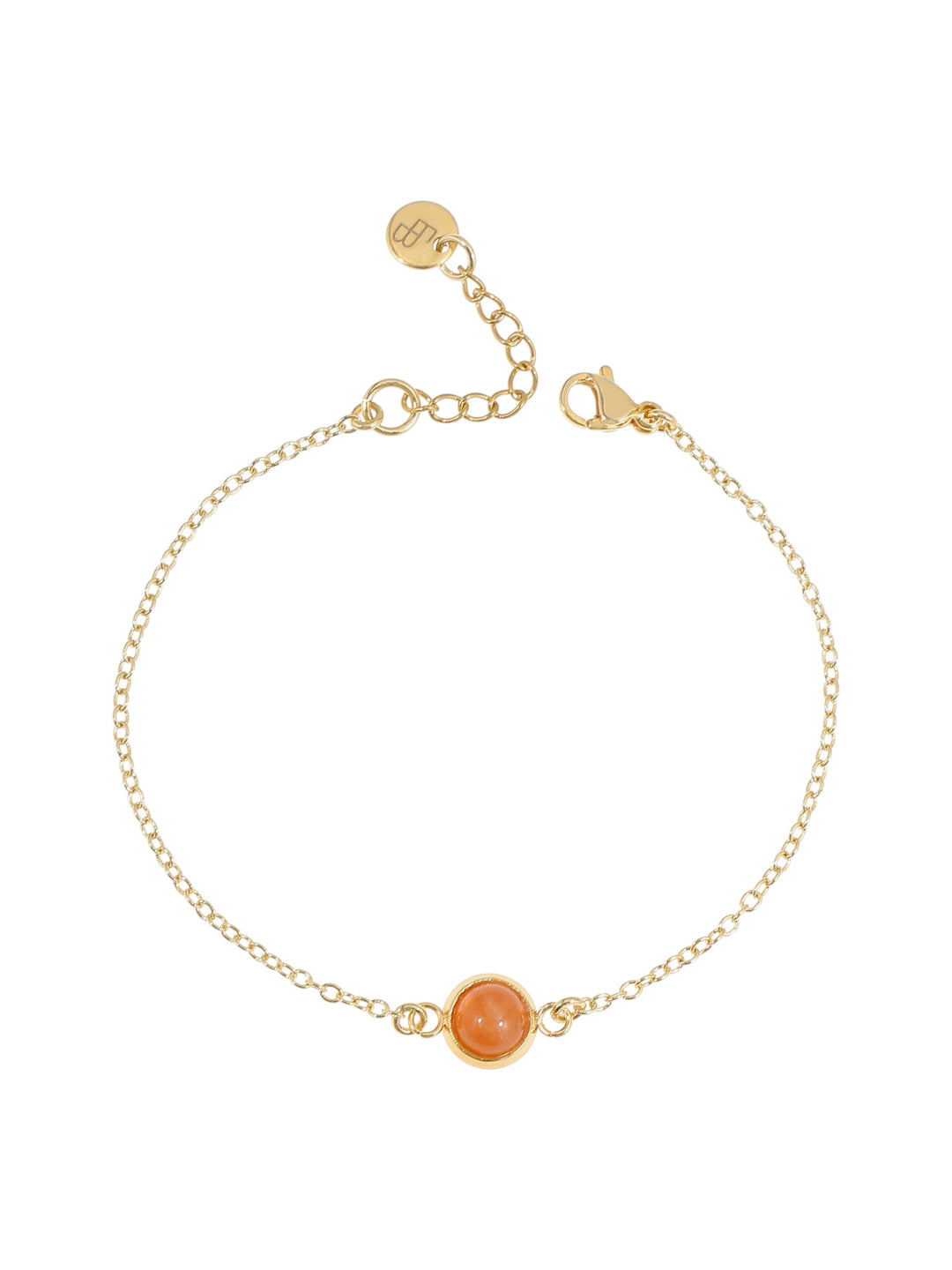 Ellen Beekmans armband gemstone turquoise/oranje/roze