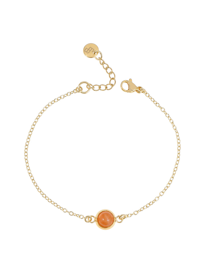 Ellen Beekmans armband gemstone turquoise/oranje/roze