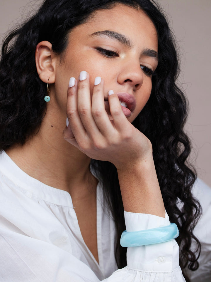 Ellen Beekmans armband organische bangle turquoise