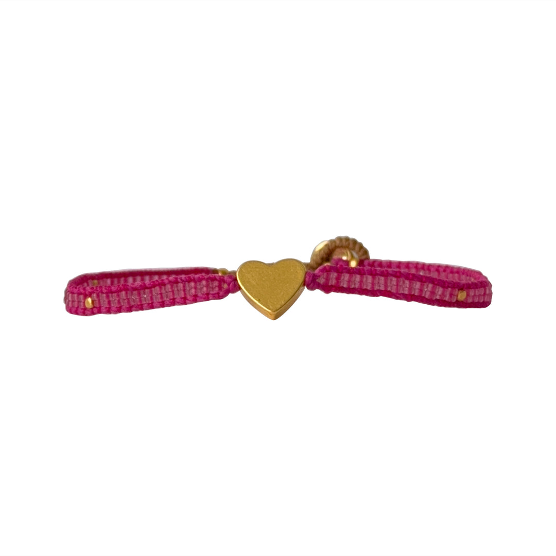 ibu jewels armband jill heart fuchsia