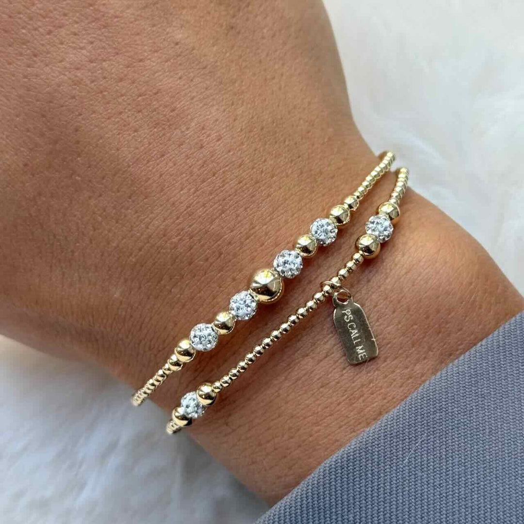 pscallme armband dot four 2mm clear gold