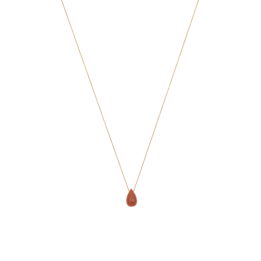 une a une ketting goutte camel brilliante