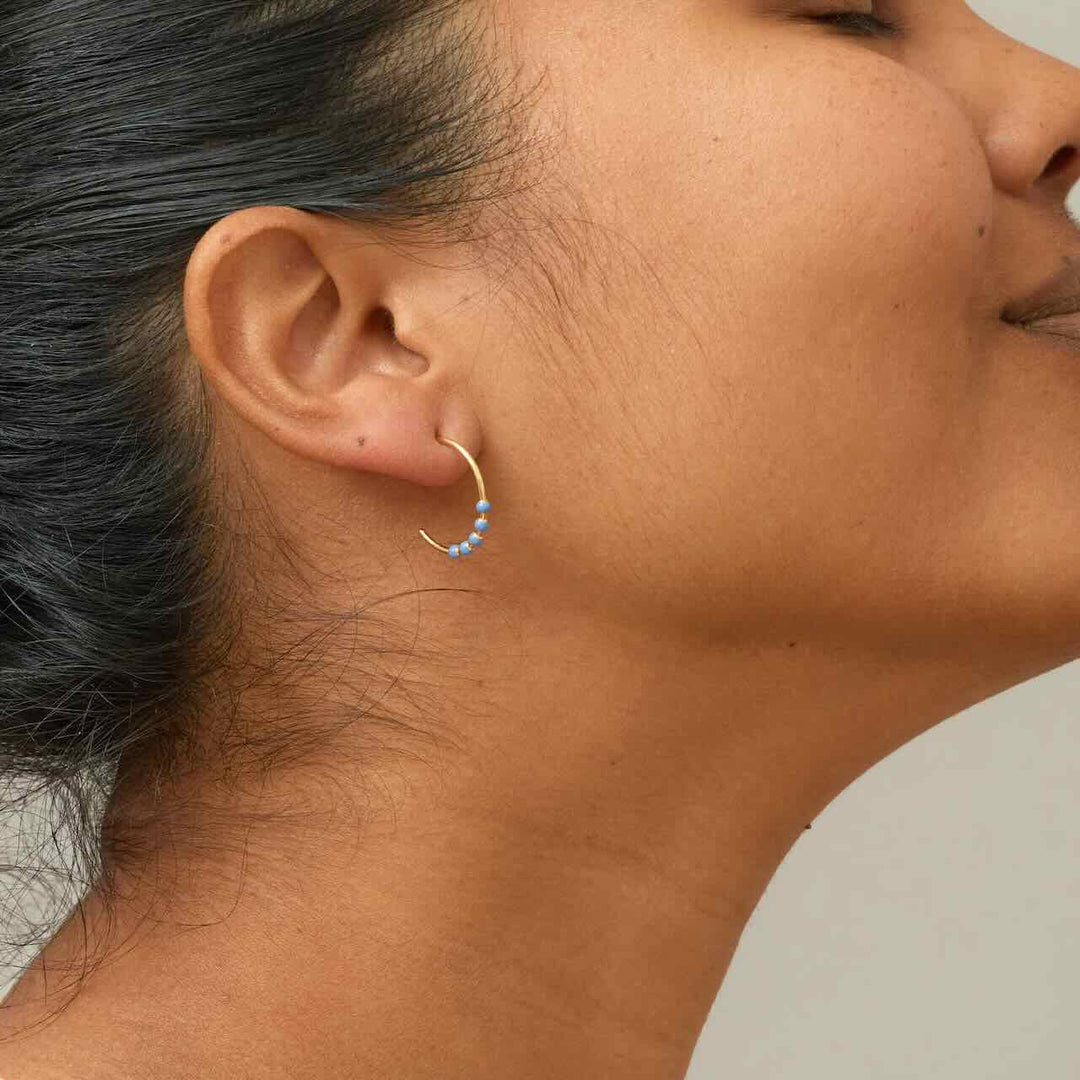 enamel hoops lola large cornflower