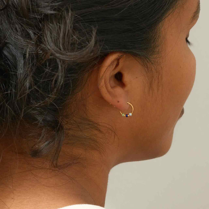 enamel hoops lola small earthtone