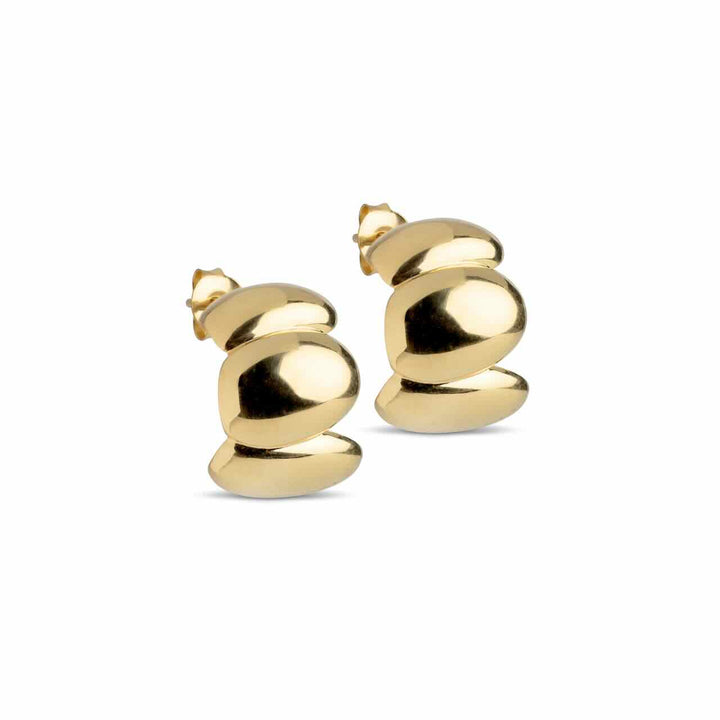 Enamel oorbellen Melia Chunky gold